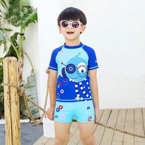 Quick Dry Boys Swimwear Children Swimsuit Two Piece Bathing Suit For Kids Rash Guard Maillot De Bain Garcon Kinder Zwemkleding