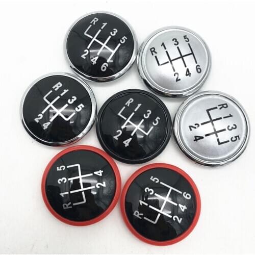 Gear Shift Knob Lever Shifter Emblem Cap Cover For VW Golf 3 GTI R32 Jetta MK4 Bora Lupo Polo 6N2 CADDY SEAT CORDOBA INCA IBIZA