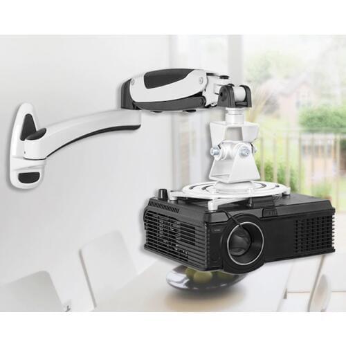 DL-PR03W universal projector wall mounted gas spring Full Motion 2-7kg projector holder with hook tray and 1/4inch screw