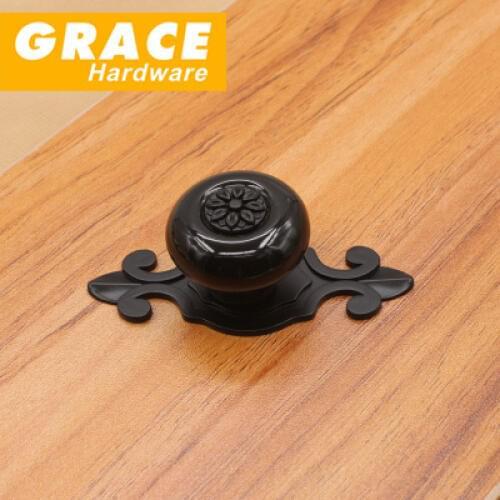 Door Furniture Fashion Ceramic Handle European Wardrobe Modern New Cabinet Drawer(L:74mm)