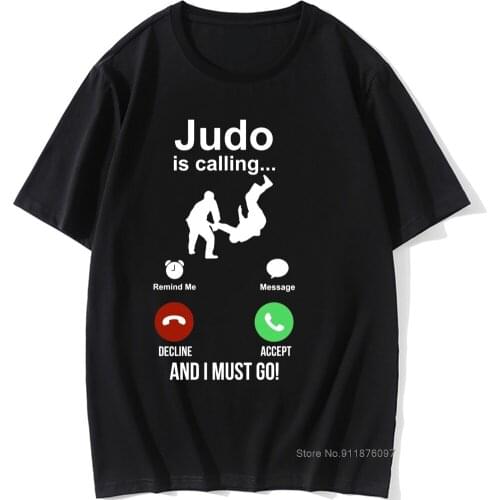 Judo Is Calling T Shirt Martial Arts Jiu Jitsu Gift Men Short Sleeve Vintage Graphic Harajuku T-shirt Boyfriend