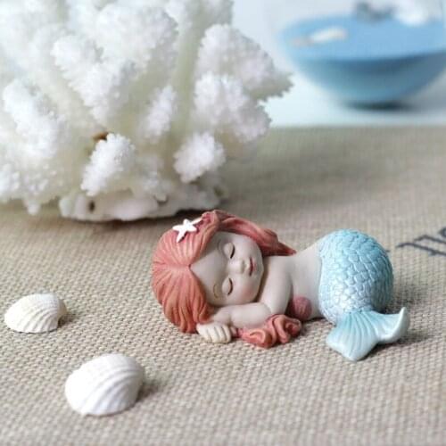 Creative Modern Resin Mermaid Princess Ornament Desktop Home Fish Tank Wedding Gift Creative Home Pood Pool Decoration Craft