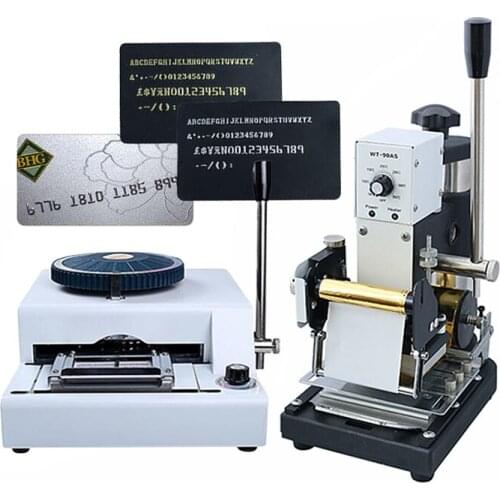 PVC Card Embosser Emboss Number Machine DIY Coding Machine Embossers Letters Numbers Embossing Coder Hot Stamping Machine