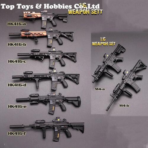 1/6 Scale mini times toys 1/6 HK416 series M4 series Rifle Gun Weapon Model Toys F 12" Figure Accessories Collections