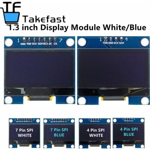 1pcs 1.3 inch OLED module white/blue SPI/IIC I2C Communicate color 128X64 1.3 inch OLED LCD LED Display Module 1.3" OLED module