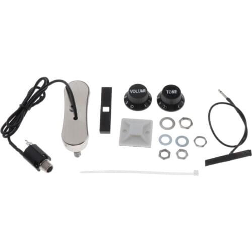 Violin Bridge Pickup Amplifier EQ Preamp W/ Volume Knob DIY Accessories