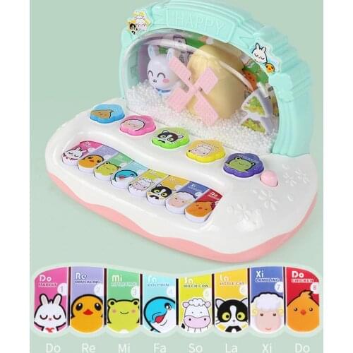 Cartoon Mini Glowing Snowflake Music Plastic Electronic Organ Model Educational Toys For Kids Children Birthday Gift