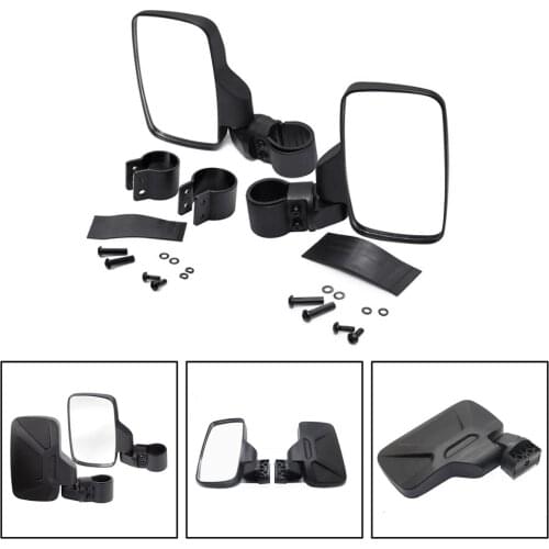 Artudatech UTV Side View Mirror Set 1 5/8"- 2" fits for UTV Motorbike Parts for Yamaha Rhinos 450 660 700 for Polaris Rangers