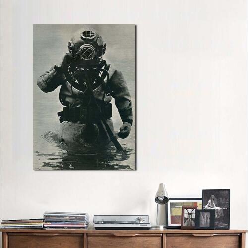 JQHYART Wall Art Pictures For Living Room Poster And Prints Modern Canvas Art Oil Painting Deep Sea Diving No Frame