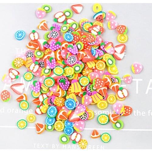 Fruit Leaf Flowers Pattern Clay Resin Filling Material for Colorful Mixed Filler DIY Epoxy Resin Jewelry Nail Art Decoration