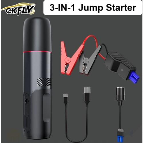GKFLY 3 IN 1 Car Jump Starter 1200A 15000mAh with Suction Handheld Car Wireless Vacuum Cleaner Starter 4000PA USB Power Bank