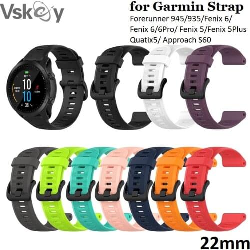 10pcs Smart Watch Strap for Garmin Forerunner 945 935 Fenix 6 Pro 5 Instinct 22mm Soft Silicone Wrist Bands Replacement Straps