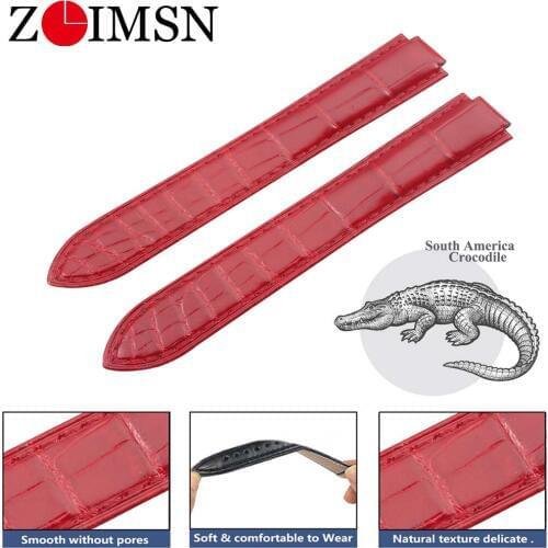 ZLIMSN Original Genuine Crocodile Alligator strap For BALLON BLEU DE CARTIER Watch Band Customization Service Watchband