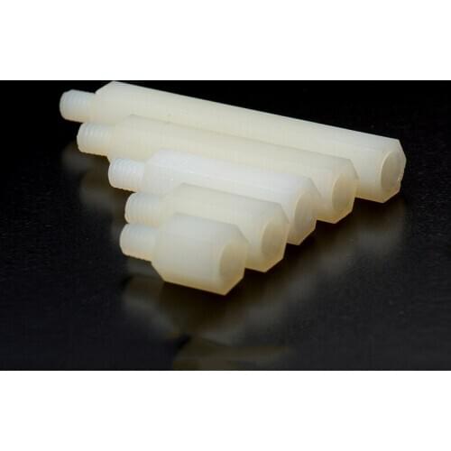 CHEAPEST IN ALIBABA!5000PCS WHITE M3*5/6/8/10+6MM Nylon M3 Spacers PCB Standoff Hex Nylon Screw Nut Male to Female Plastic Parts