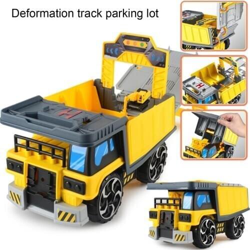 Changeable Track Excavator Construction Vehicle Model Toys Kids Birthday Gift