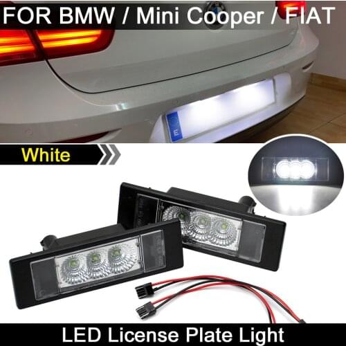 2Pcs For BMW E81 E87 F20 E63 E64 F12 F13 F06 Z4/E85 K48 For Mini Cooper R55 R60 R61 For Fiat Diesel LED License Plate Light