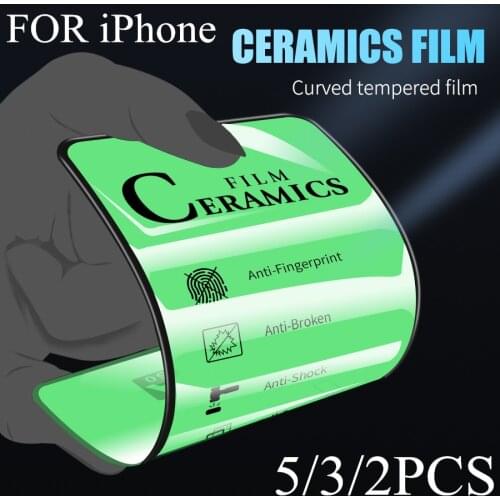 5/3/2PCS Soft Ceramics Glass for IPhone12 Pro Max XS XR XS X 8 7 6 6S Plus IPhone 11Pro PET Ultrathin Screen Protector