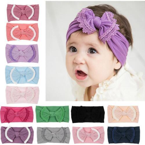 Yundfly 1PCS Cute Baby Toddler Infant Bowknot Headband Hair Bow Children Headwraps Hairband Hair Accessories