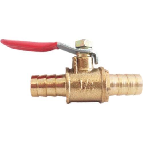 1pcs Brass Water Oil Air Gas Fuel Line Shutoff Ball Valve Pipe Fittings for 6mm 8mm 10mm 12mm hose