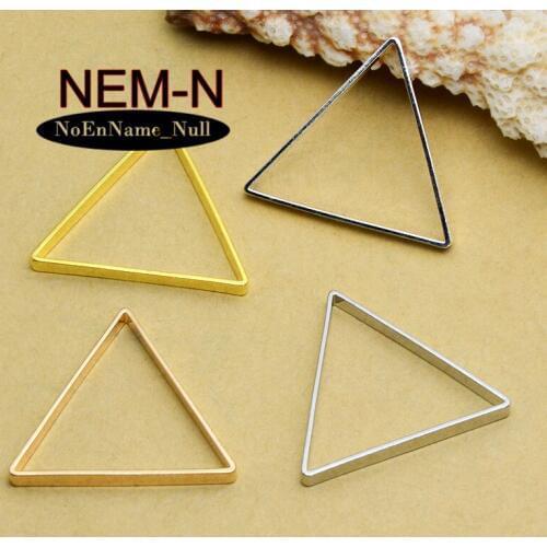 10pcs ZHU RU 27*2.5mm Geometric triangle pendant handmade accessories ornamentation Charms For Jewelry Making Charms