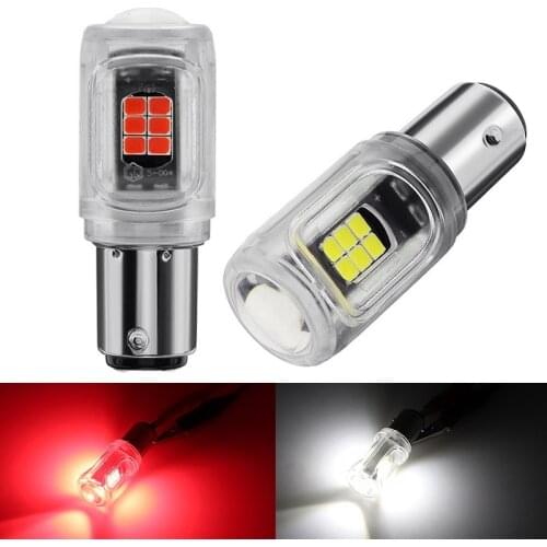 2pcs BA15S P21W 1156 Led Bulb 1157 BAY15D P21/5W R5W R10W Car Brake Lights 16SMD 2835 Chips DRL Turn Signal Lamp