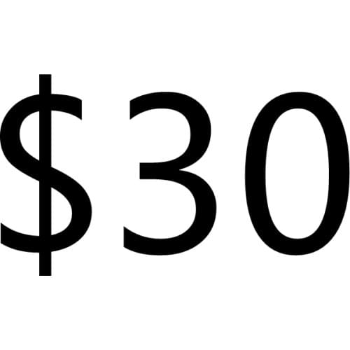 30 to make up the difference, use when additional costs are needed