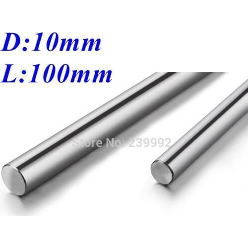 4pcs/lot 10mm Linear Shaft 100mm long harden linear rod round shaft chrome plated CNC parts