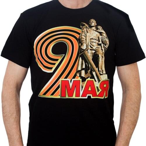 May 9 The Patriotic War Victory day Soviet Red Army Statue T-Shirt. Summer Cotton O-Neck Short Sleeve Mens T Shirt New S-3XL