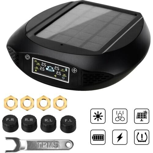 2 in 1 Air Purifier Car Tire Pressure Monitoring System Internal/External Sensors LCD Display