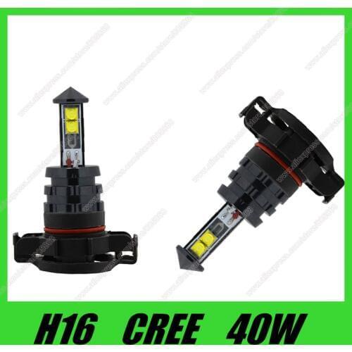 2Pcs Car led 6000K cree chip XTE 40W h16 LED High Power light 720LM led Fog Light 12V 24V H4 H7 h16 led fog lamp