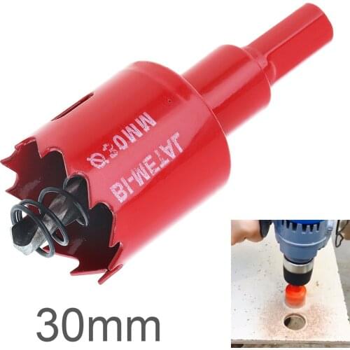 30mm M42 Bi-Metal Hole Saws Drilling Hole Cut Tool with Sawtooth and Spring for PVC Plate / Woodworking