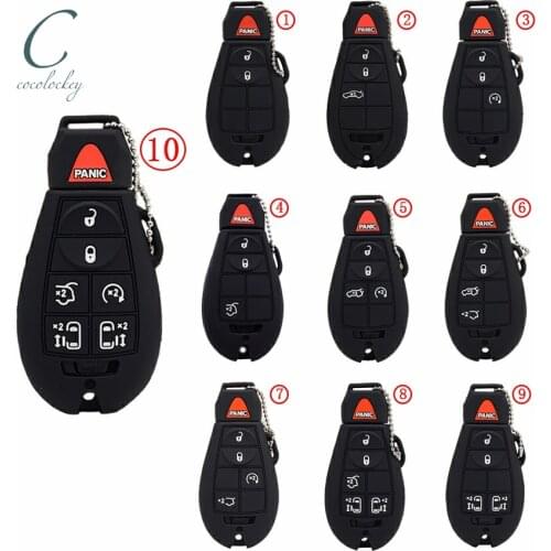 Cocolockey Car Key Case Cover For chrysler 300c For jeep commende For dodge durango ram grand caravan town country Key 7Buttons