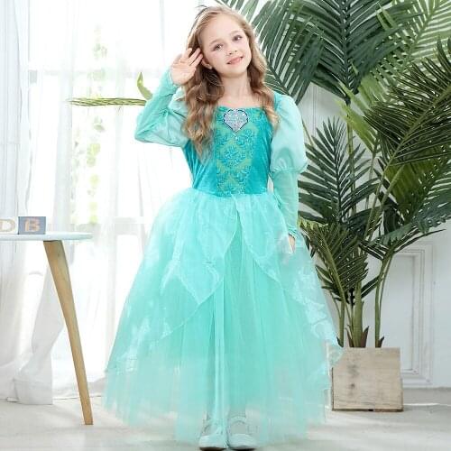 Kids Princess Dresses Costume for Girls Cosplay Birthday Ball Gown Children Christmas Party Carnival Clothing 3-10 Y Vestidos
