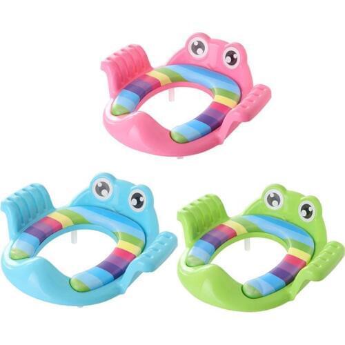 Cartoon Frog Baby Pot Training Potties Toilet Seat Ring Pad with Armrests for Toddler Girls Boys Trainers Potty Toilet Cushion