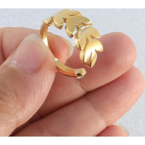Stainless Steel Ring Jewelry Gold Color Wholesale For Women Fashion Gift Newest Bijoux Femmes Joyas Mujer Store RBJKEJBA