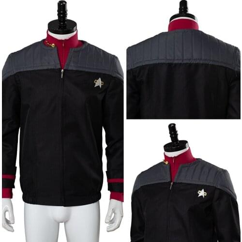 Trek NEM Uniform Cosplay Costume Men Jacket Outfit Red Sportswear Autumn Coat+ Shirt