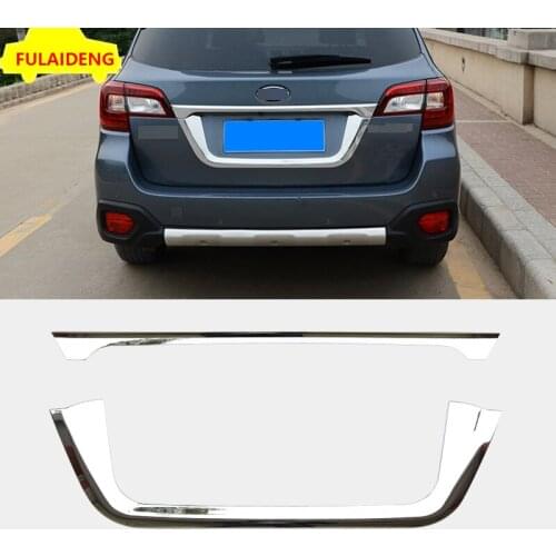 For Subaru Outback 2015-2018 ABS Chrome Rear Tail Trunk Lid Cover License Pate Trim Car Styling Accessories