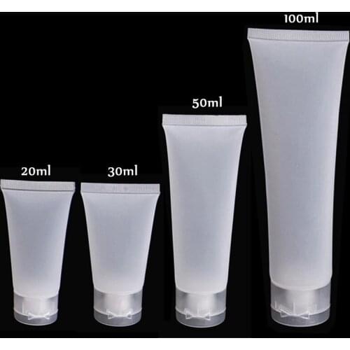 Refillable Tube Scrub Matte Empty Cosmetic Bottle Soft Tubes with Cap Travel Squeeze Make Up Container Refillable Bottles