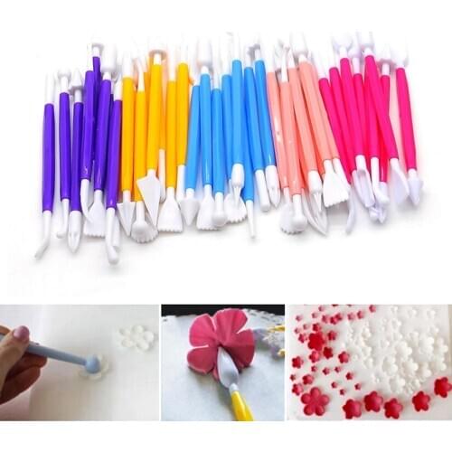 Wholesale 10 Sets(8 pcs/set) Sugarcraft Tools Fondant Cake Modelling Carving Cutters Cake Decorating Flower Pastry Craft Tools
