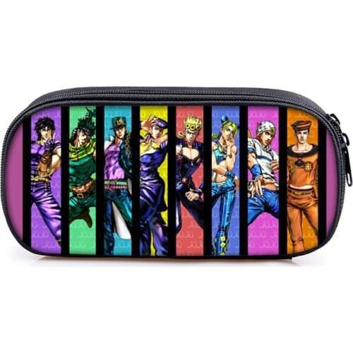 Anime Jojo Bizarre Adventure Killer Queen Pen Bag Boys Pencil Case Children Pen Bag Student Pencil Holder Kids School Pencil Box