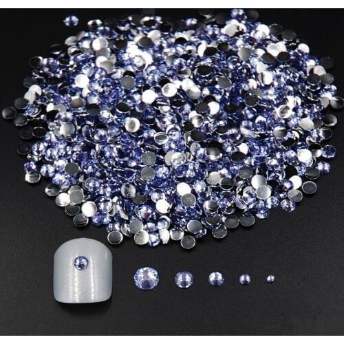 Mixed Sizes 2000pcs Light Amethyst Colors Nail Rhinestones Acrylic Nail Art Rhinestone Decoration UV Gel Iphone DIY Nail Tools