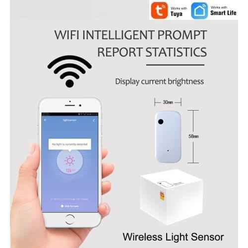 Light Sensor Working with Smart Life App, Illumination Sensor Powered by TuYa
