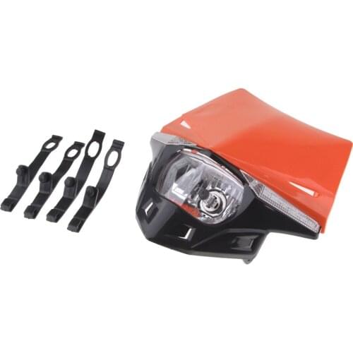 H4 12V 35W Universal Headlight Head Lamp Light Fairing Mask Day Running Light for ATV Dirt Bike - Orange