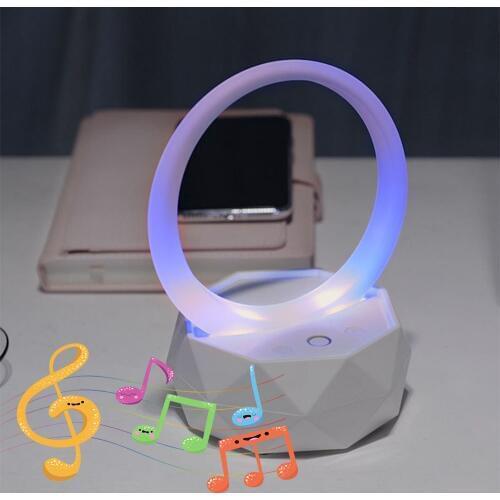 USB Rechargeable Night Light Bluetooth Speaker 5.0 Bedroom Lamp Colorful Night Lighting As Gift Desktop Nightlight Music Player