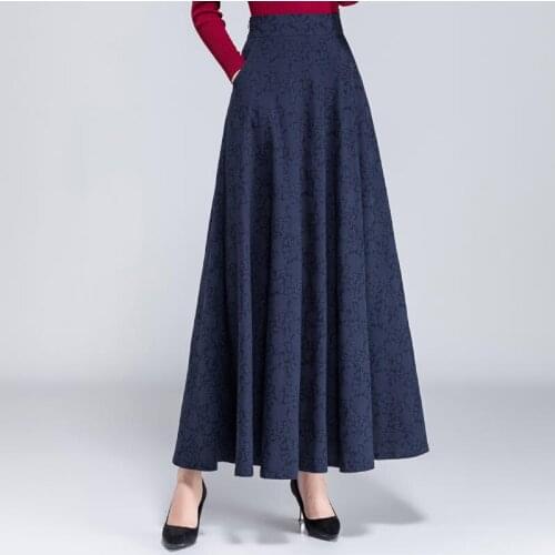 Spring Autumn Long Skirts Female Faldas Loose High Waist Cotton Linen Skirts Women Clothing Streetwear Vintage Maxi Skirts Q4013