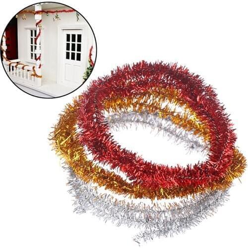 1:12 Dollhouse Miniature DIY Dollhouse Decorative 1 String Of Colorful Stripes for Doll House Christmas Decor