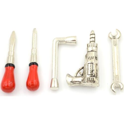 5/10 PCS new 1:12 Alloy Repair Tool Simulation Garden Furniture Tool Toys for Doll House Decoration