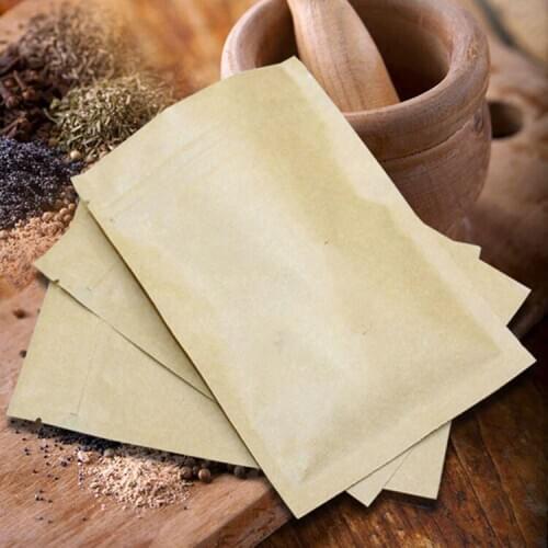 100pcs/lot 10-30cm Brown Kraft Paper Bags Aluminum Foil Resealable Zip Lock Packaging Gift Pouch