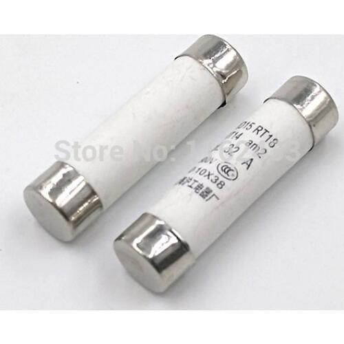 20pcs R015 500V 10x38mm fast blow ceramic tube fuse 1A 2A 3A 4A 5A 6A 8A 10A 16A 20A 25A 32A RO15 RT18 RT14 10*38mm 10x38 10*38