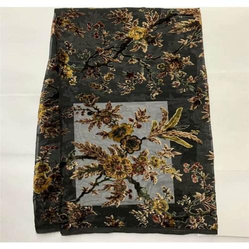 2021 New Design African Print Velvet Fabric 5 Yards For Ladies To Wear Soft And Comfortable Printed Velvet Silk Fabric! LXF3.392